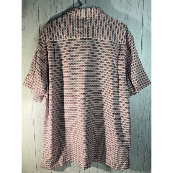 Tommy Bahama Mens Silk Button Down Shirt Short Sleeve L - Picture 3 of 5